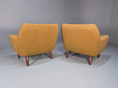 2 Vintage Danish 1960s Lounge Chairs Thams Reupholstery 1960s MCM EB9561 MNOR - UKDK FURNITURE