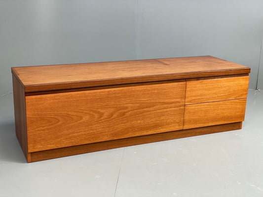 Vintage Teak Sideboard Media Unit 1970s Record Storage Drawers EB10969 MWOO0