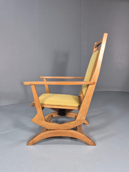 Vintage Scandinavian Rocking Chair Oak Frame 1970s Retro MCM  EB10731 MNOR8