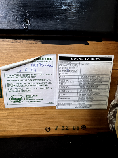 Vintage Lounge Chair Patchwork Ducal 1990s Retro EB7363 VCLO7