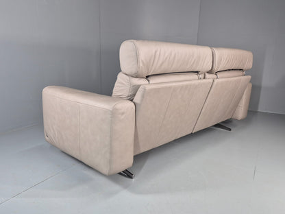 Stressless Stella 3 Seat Settee In Grey Leather Modern Ekornes EB11476 M3ss21