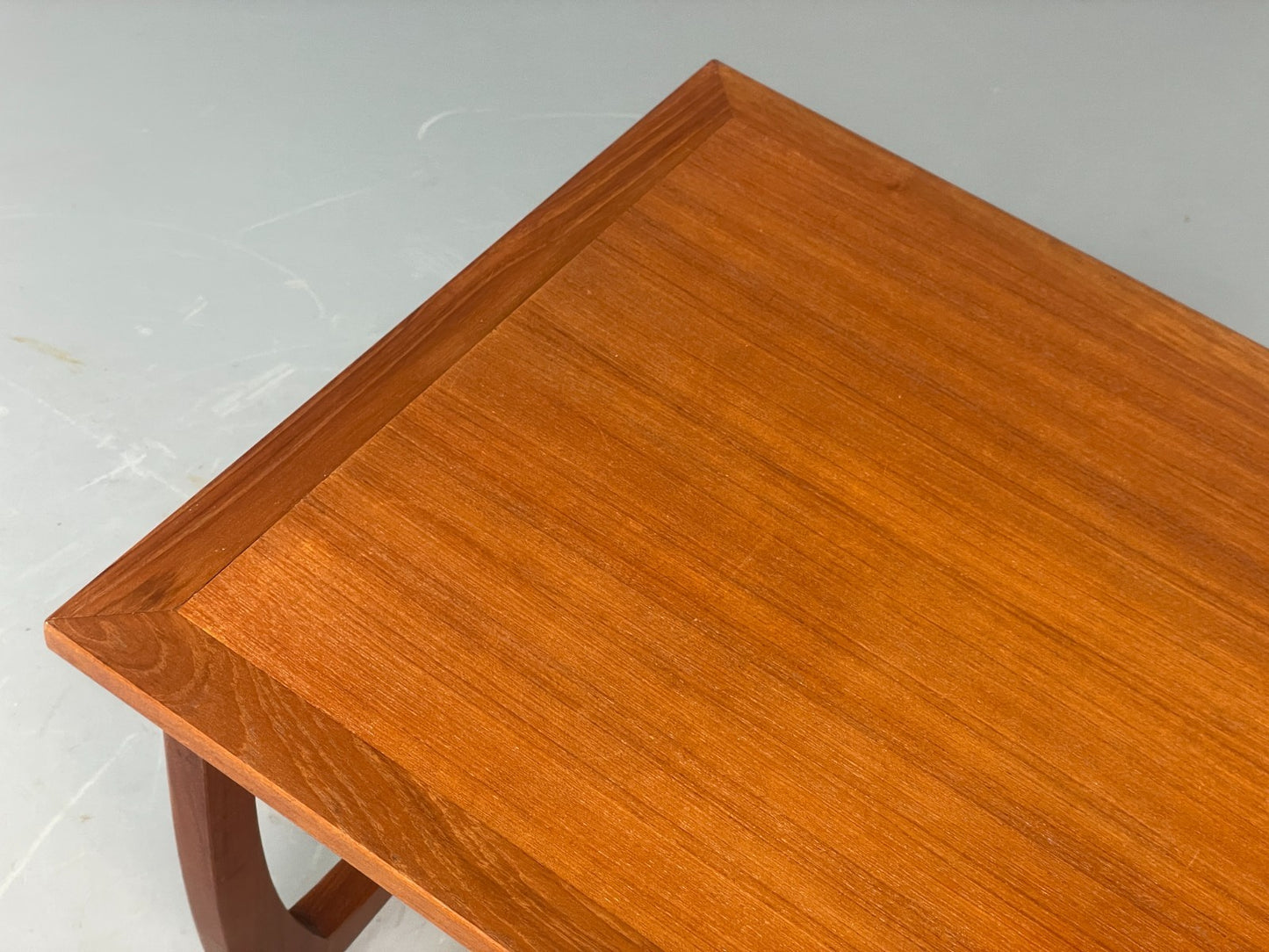 Vintage Teak Side Table On Castors 1970s Mid Century Modern EB10678 MWOO5