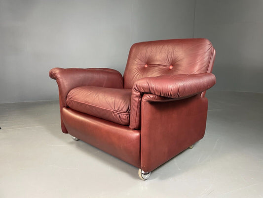 Vintage Danish Lounge Chair Cognac Leather Skippers MCM Retro EB6956 MNOR - UKDK FURNITURE