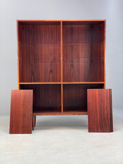 Vintage Danish Shelving Unit Retro Adjustable Storage Darkwood EB9103 MWOO - UKDK FURNITURE