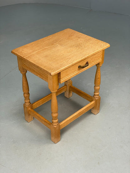 Vintage Danish Oak Bedside Table With Drawer Traditional Style EB9365 MWOO - UKDK FURNITURE