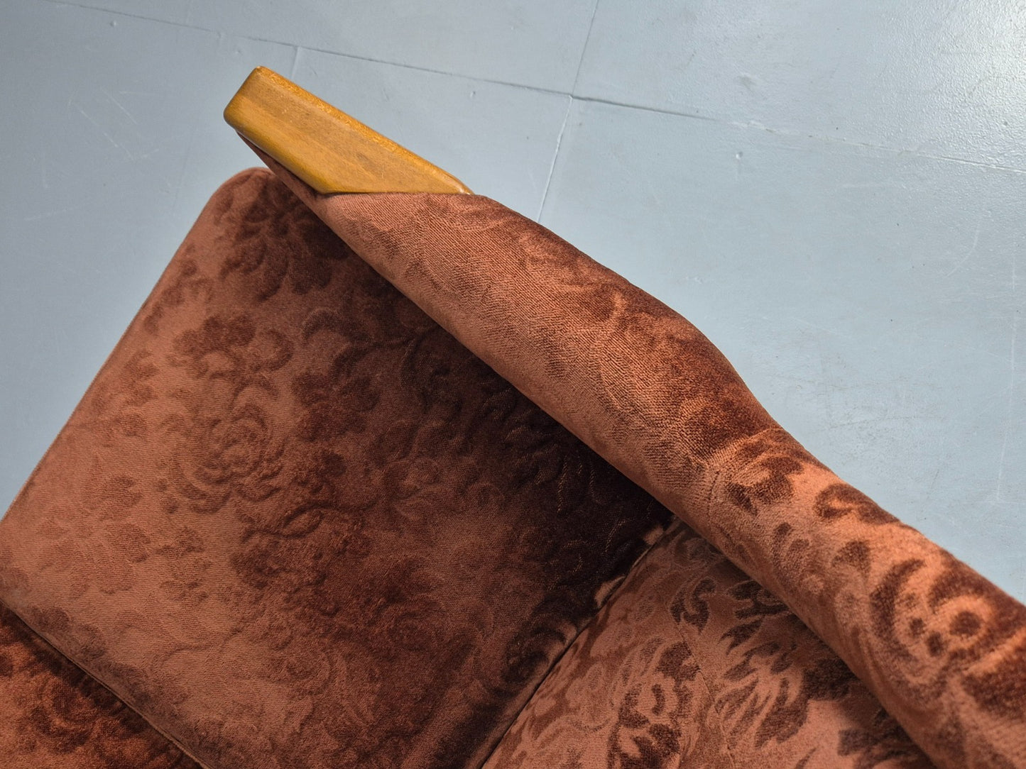 Vintage Three Seater Sofa Lani Sweden 1960s Retro Brown Floral MCM EB11080 M3SS15