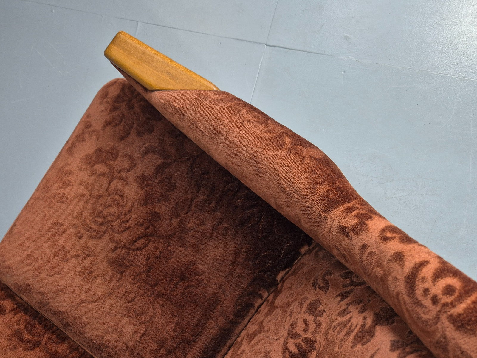 Vintage Three Seater Sofa Lani Sweden 1960s Retro Brown Floral MCM EB11080 M3SS15