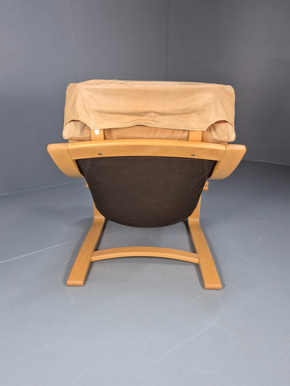 Vintage Danish Skippers Bentwood and Leather Apollo Lounge Chair EB9245 MBEN - UKDK FURNITURE