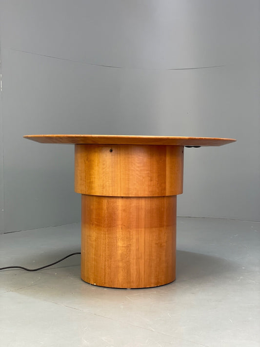 Circular Maple Coffee Table Height Adjustable Art Deco Themed Modern EB9439 MWOO - UKDK FURNITURE