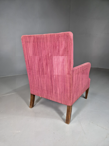 Vintage Lounge Chair lilac Pink Wool 1930s Retro EB7379 VCLO - UKDK FURNITURE