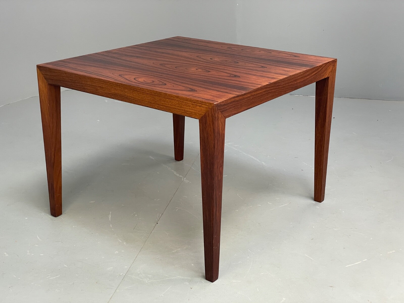 Vintage Danish Square Coffee Table By Haslev Retro 1960s Darkwood EB8801 MWOO - UKDK FURNITURE