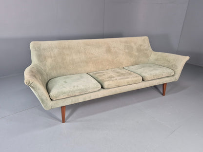 Three Seat Midcentury Sofa 1960s Sweden Teak Legs Retro EB11081 M3SS0