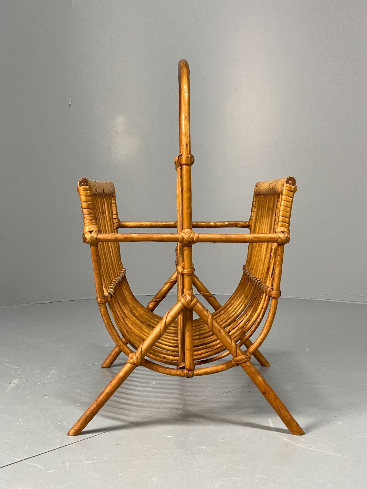 Vintage Bamboo Magazine Rack 1960s Danish Design Retro EB10827 MWOO2