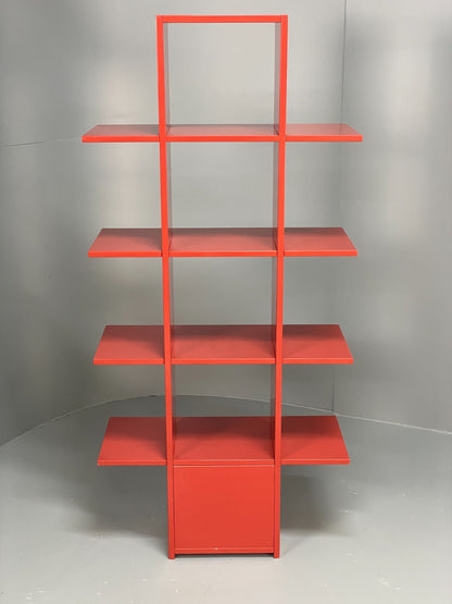 Red Bookcase Vinyl Storage - Postmodern 1980s Italian Style Gloss EB10950 MWOO15