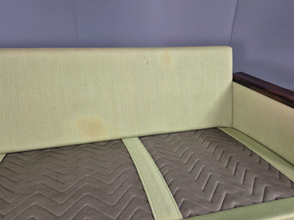 Vintage Midcentury Danish Three Seat Green Sofa Rosewood EB7741 M3SS - UKDK FURNITURE