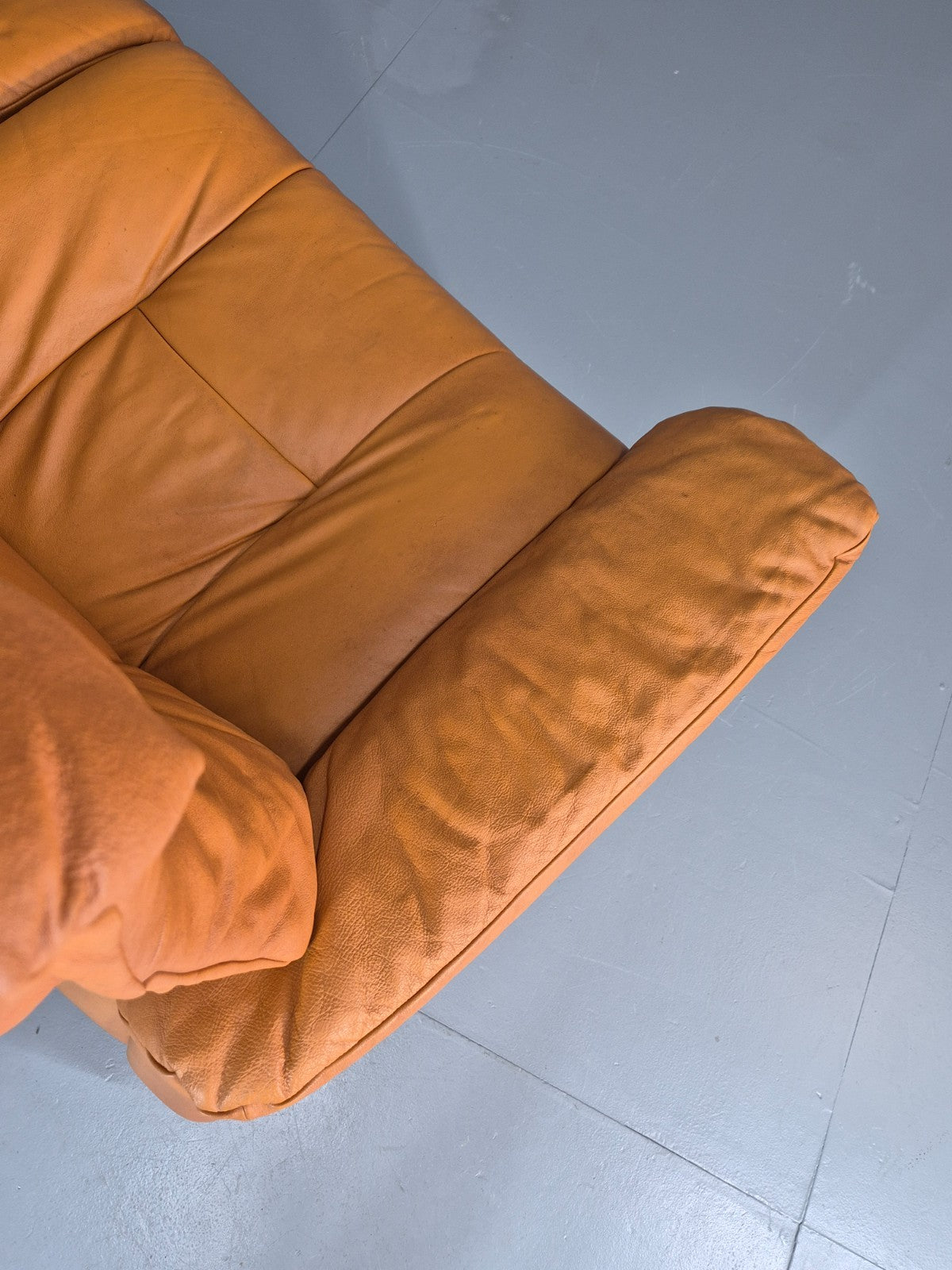 Two Seater Settee Ekornes Stressless Tan Leather Recline Retro  EB10926 M2SS17