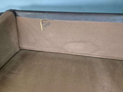 Vintage Danish 3 Seat Sofa Brown Leather 1980s Retro EB7506 M2SS - UKDK FURNITURE