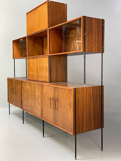 Mid Century Modular Wall Unit By Vanson Walnut 1950s Vintage EB9734 MWOO - UKDK FURNITURE