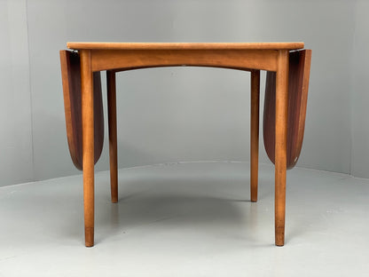 Vintage Teak Extending Dining Table Drop Leaf Beech Mid Century EB9813 MWOO - UKDK FURNITURE