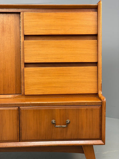 Vintage Walnut Sideboard Highboard 1960s Drawers By Wrighton EB10679 MWOO13
