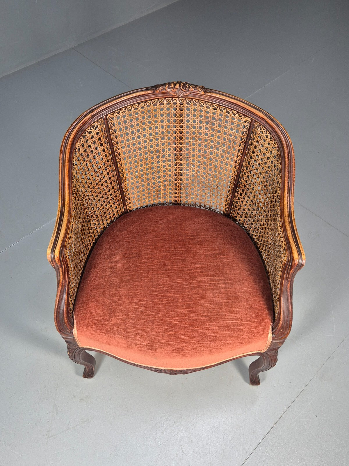 Vintage Danish Rococo Style Bergere Tub Chair 1950s Retro EB9611 VBER - UKDK FURNITURE
