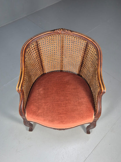 Vintage Danish Rococo Style Bergere Tub Chair 1950s Retro EB9611 VBER - UKDK FURNITURE