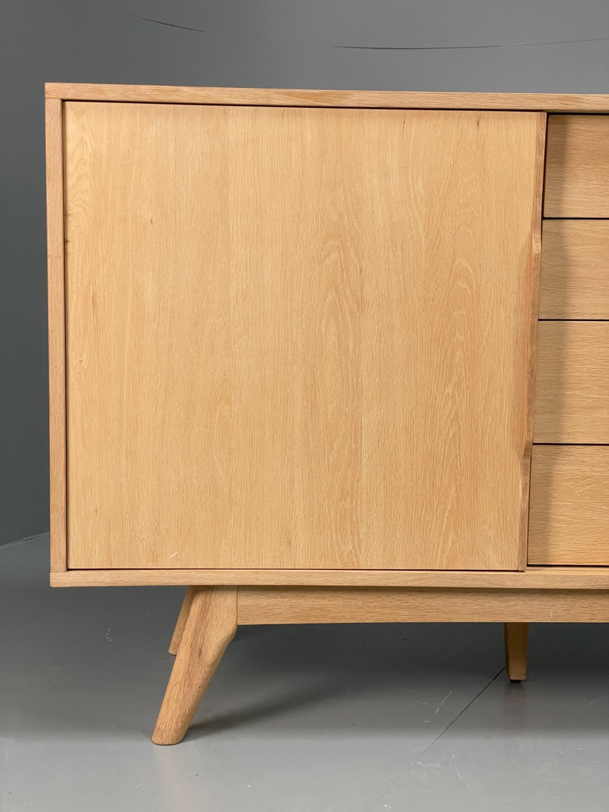 Modern Danish Oak Sideboard - Sliding Door Drawer Mid Century Style EB10836 MWOO8