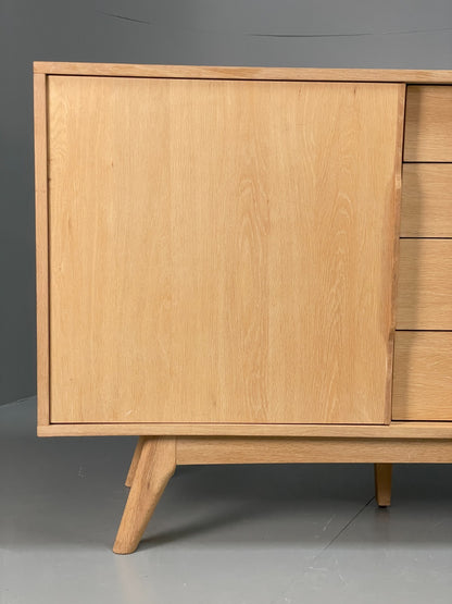 Modern Danish Oak Sideboard - Sliding Door Drawer Mid Century Style EB10836 MWOO8