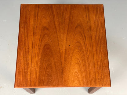 Vintage Teak Side Table 1960s Danish Square Removable Legs Retro EB11518 MWOO2