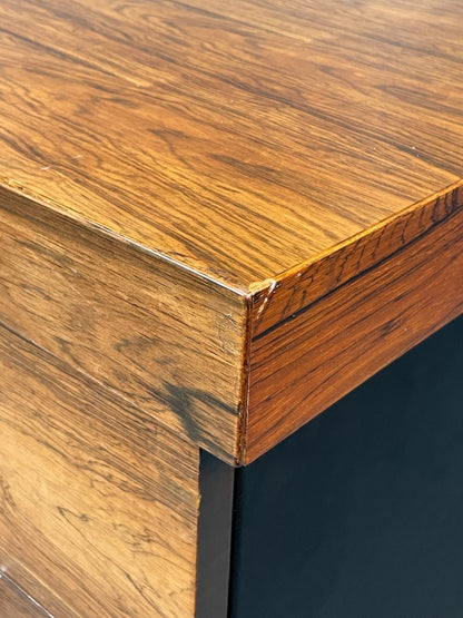 Vintage Gordon Russell Sideboard - Chrome Black Vinyl Mid Century EB10947 MWOO12