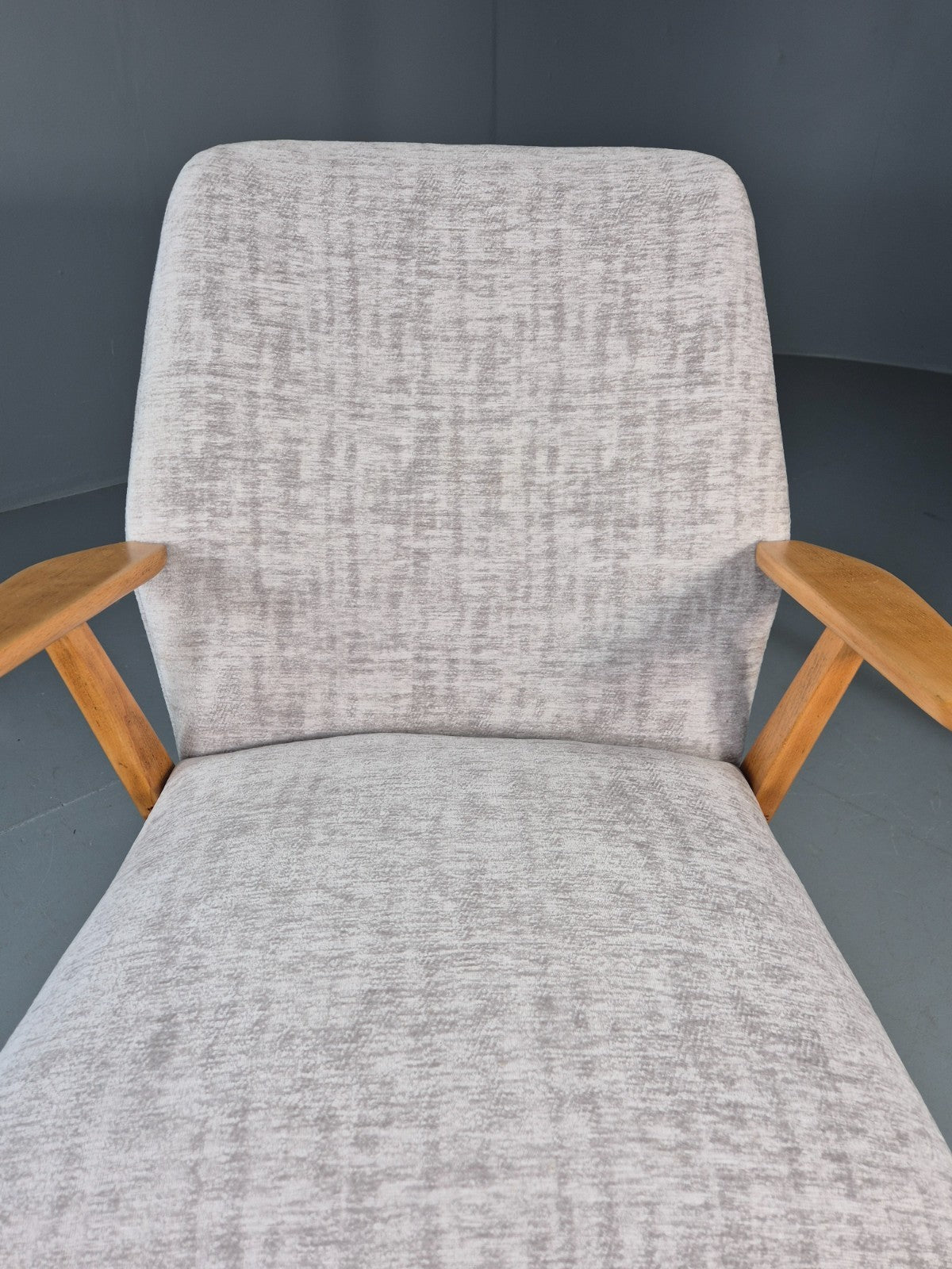 Vintage Mid Century Lounge Chair Swedish 1960s Design Reupholstered EB11670 MNOR15