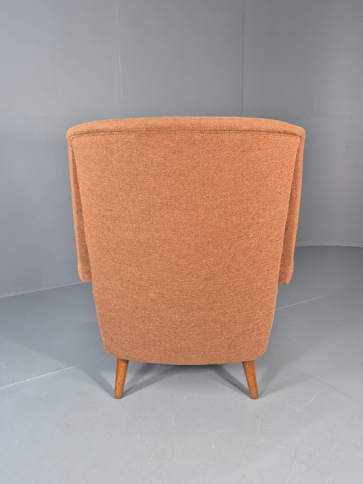 Mid Century Lounge Chair Danish 1960s New Upholstery Retro Teak Leg EB11020 MNOR12