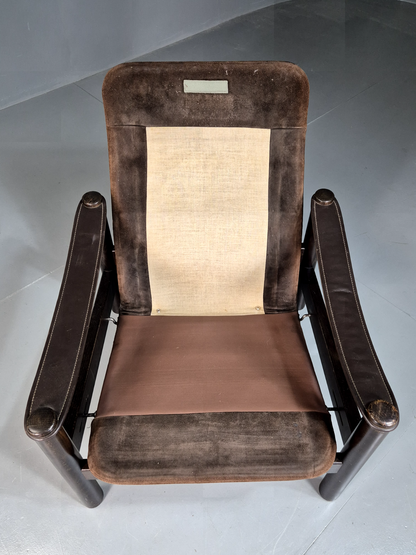 Vintage Danish Lounge Chair Brown Leather Ebbe Gehl Design Retro MCM EB7215 MNOR - UKDK FURNITURE