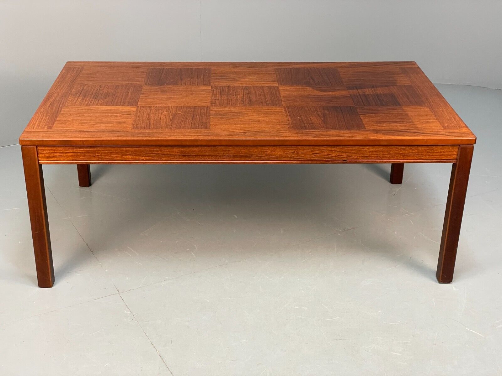 Midcentury Rectangular Chequerboard Pattern Coffee Table By Heggen EB8670 MWOO - UKDK FURNITURE