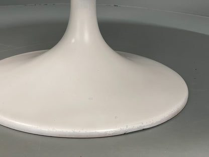 Vintage Round Coffee Table White Fibreglass 1970s Tulip Style EB11238 MWOO10