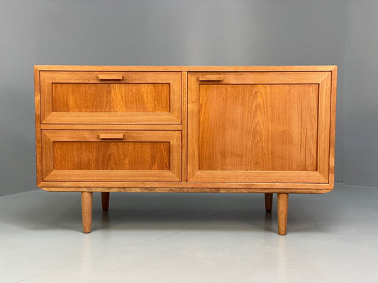 Vintage Danish Teak Sideboard By Omann Jun Drawers Shelving Retro EB9815 MWOO - UKDK FURNITURE