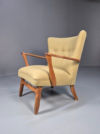 Vintage Danish Lounge Chair Kjaernulf Style New Upholstery  1970s EB6439 MNOR1