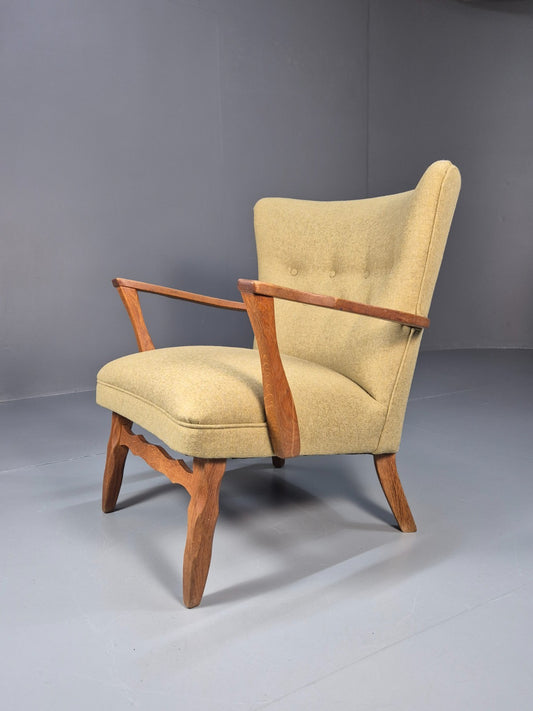 Vintage Danish Lounge Chair Kjaernulf Style New Upholstery  1970s EB6439 MNOR1