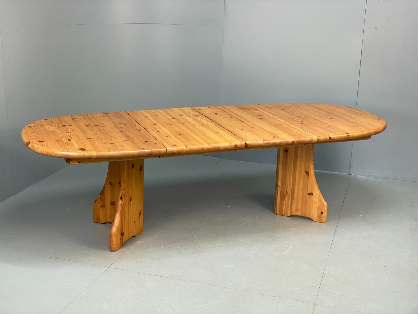 Chunky Pine Dining Table Extending Vintage Danish Retro 1990s EB10858 MWOO0