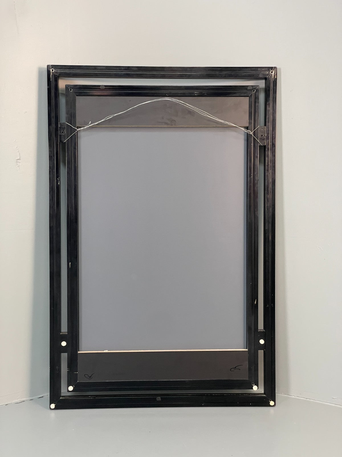 Vintage Pierre Vandel Mirror Wall Hanging Black Gold 1970s French EB11803 MWOO9