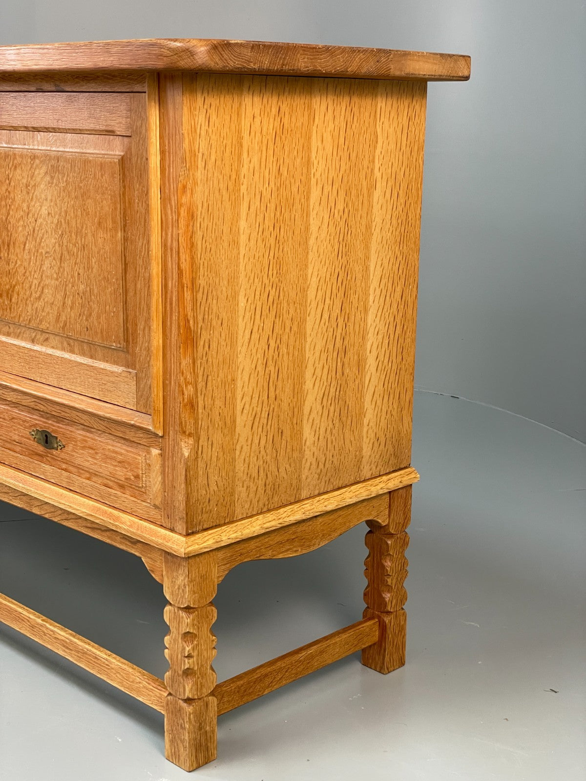 Vintage Solid Oak Sideboard - Henning Kjaernulf Style Danish 1970s EB10826 MWOO15