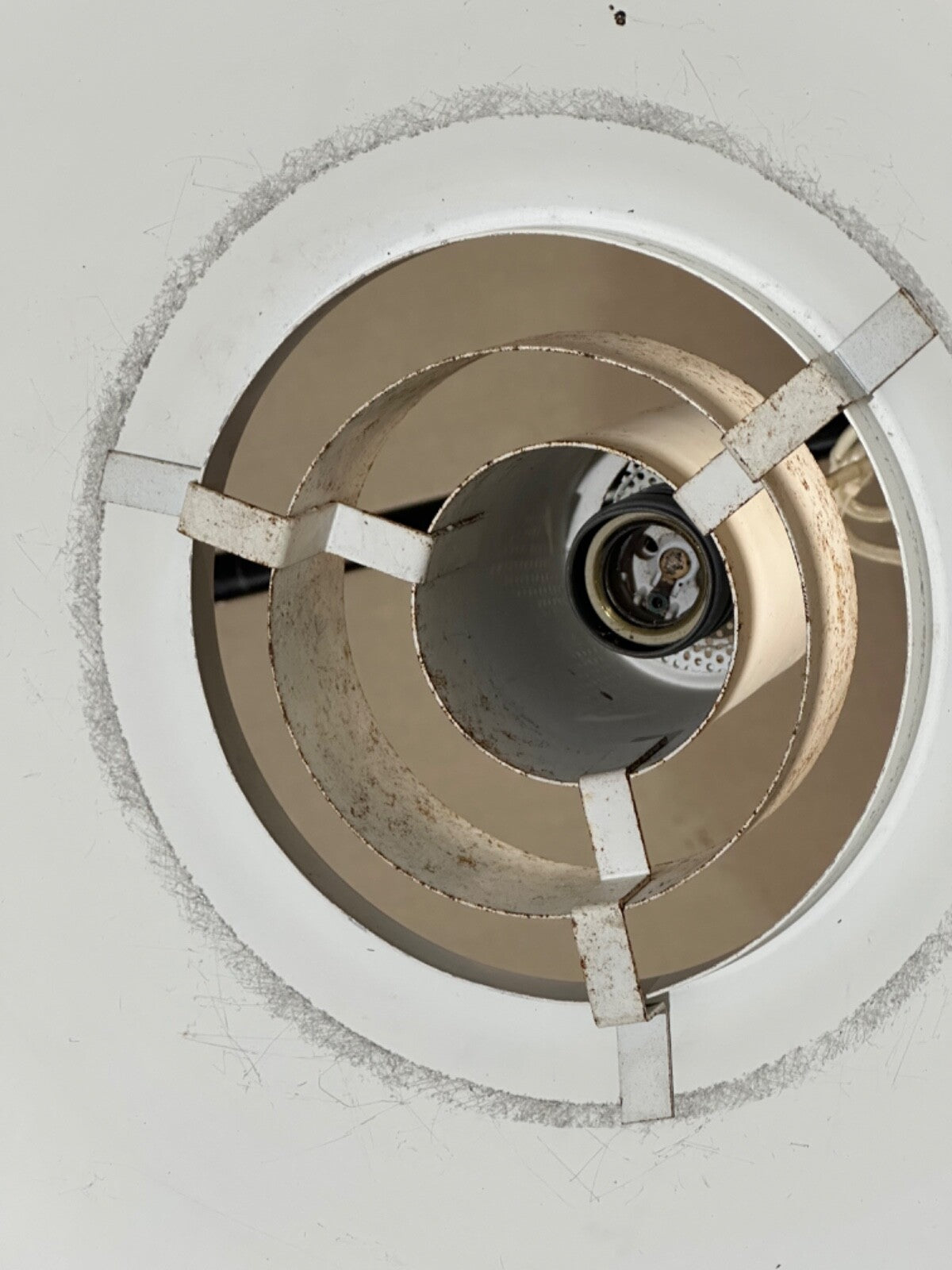 Danish Aluminium Pendent Light Retro Industrial White And Grey EB4648 LCLW8