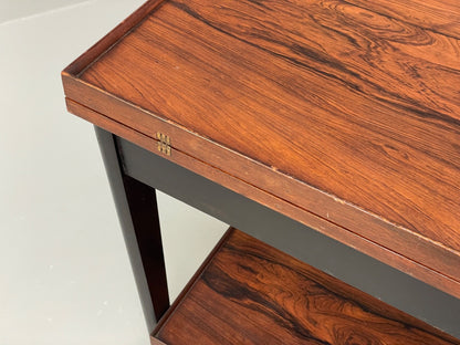 Vintage Danish Card Table Extending Top Felt Lined Mid Century 1960s EB9756 MWOO - UKDK FURNITURE