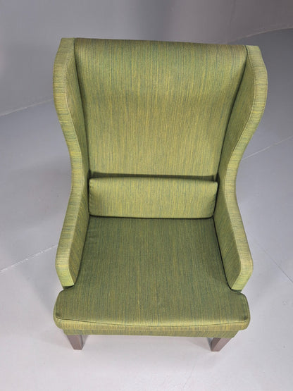 Vintage Danish Wing Back Lounge Chair 1960s Green Mid Century Retro EB9652 MNOR - UKDK FURNITURE