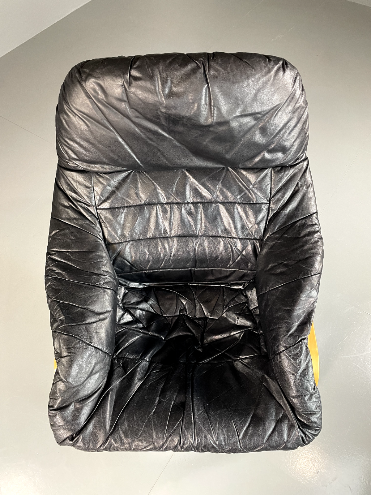 Danish Leather Bentwood Chair Vintage Vinyl Retro MCM EB5814 MBEN13