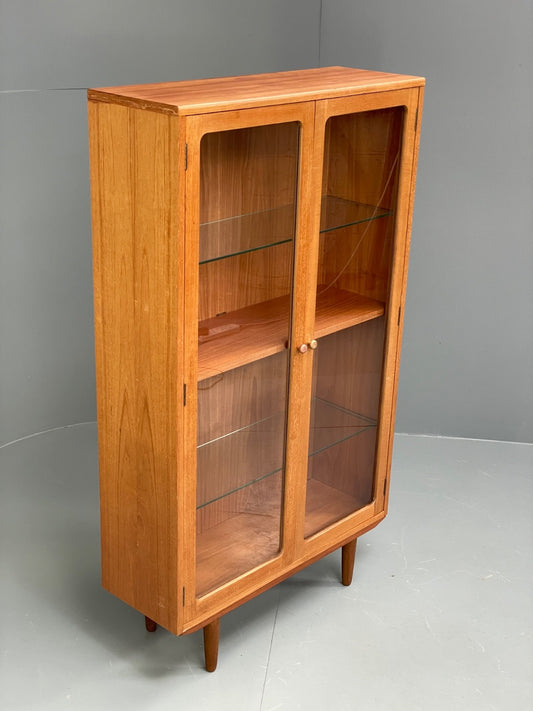 Vintage G Plan Teak Glazed Bookcase Retro 1970s Shelving EB10002 MWOO - UKDK FURNITURE