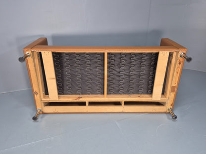 Vintage Tan Leather Two Seater Sofa Danish 1970s Retro Mid Century  EB10100 M2SS8