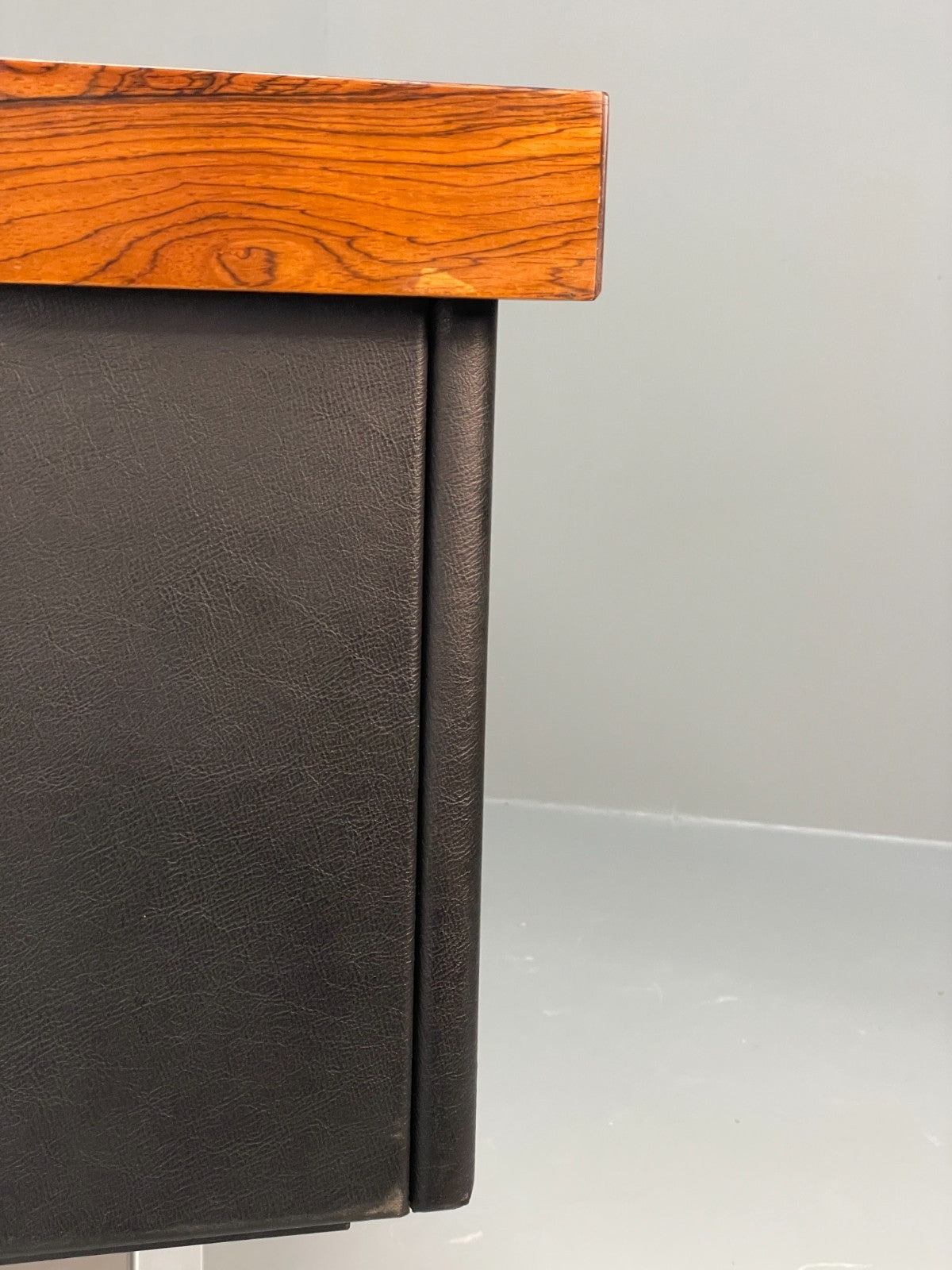 Vintage Gordon Russell Sideboard - Chrome Black Vinyl Mid Century EB10947 MWOO19