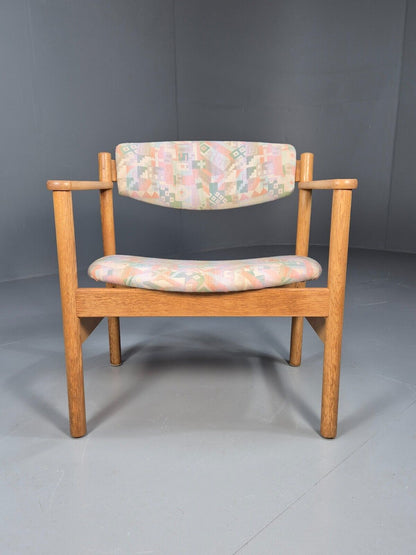 Vintage Danish Elbow Chair Oak Frame FDB Mobler Jorgan Baekmark MCM EB8896 VDIN - UKDK FURNITURE