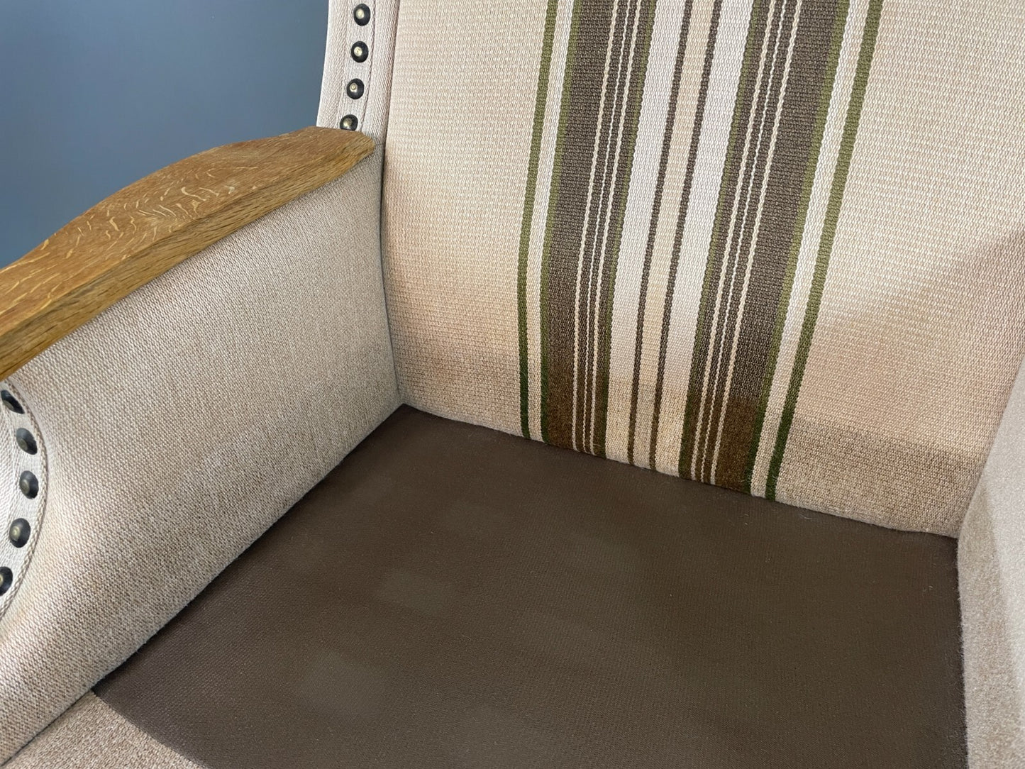 2 Danish Lounge Chairs Oak Frame Cream Wool Kjaernulf Vintage Retro EB6689 MNOR7